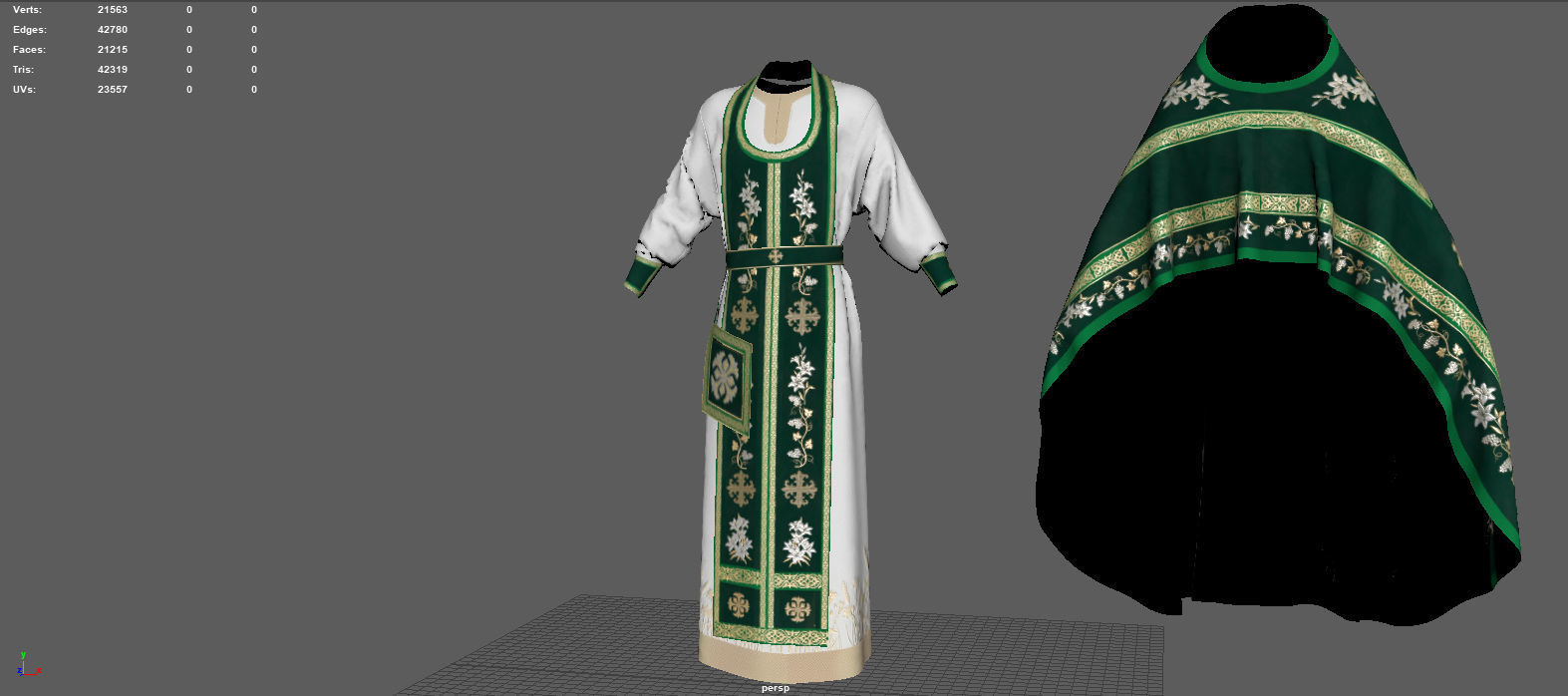 ORTODOX CHURCH PRIEST CLOTHING 3D model_10