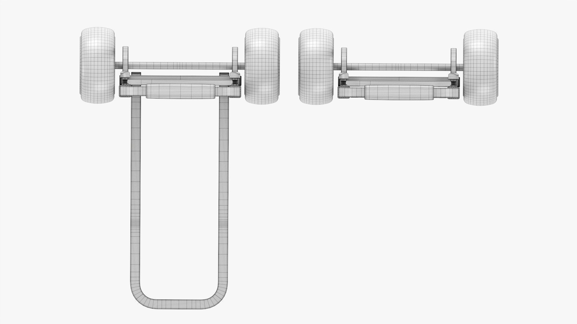 Transporting cart foldable 3D model_9