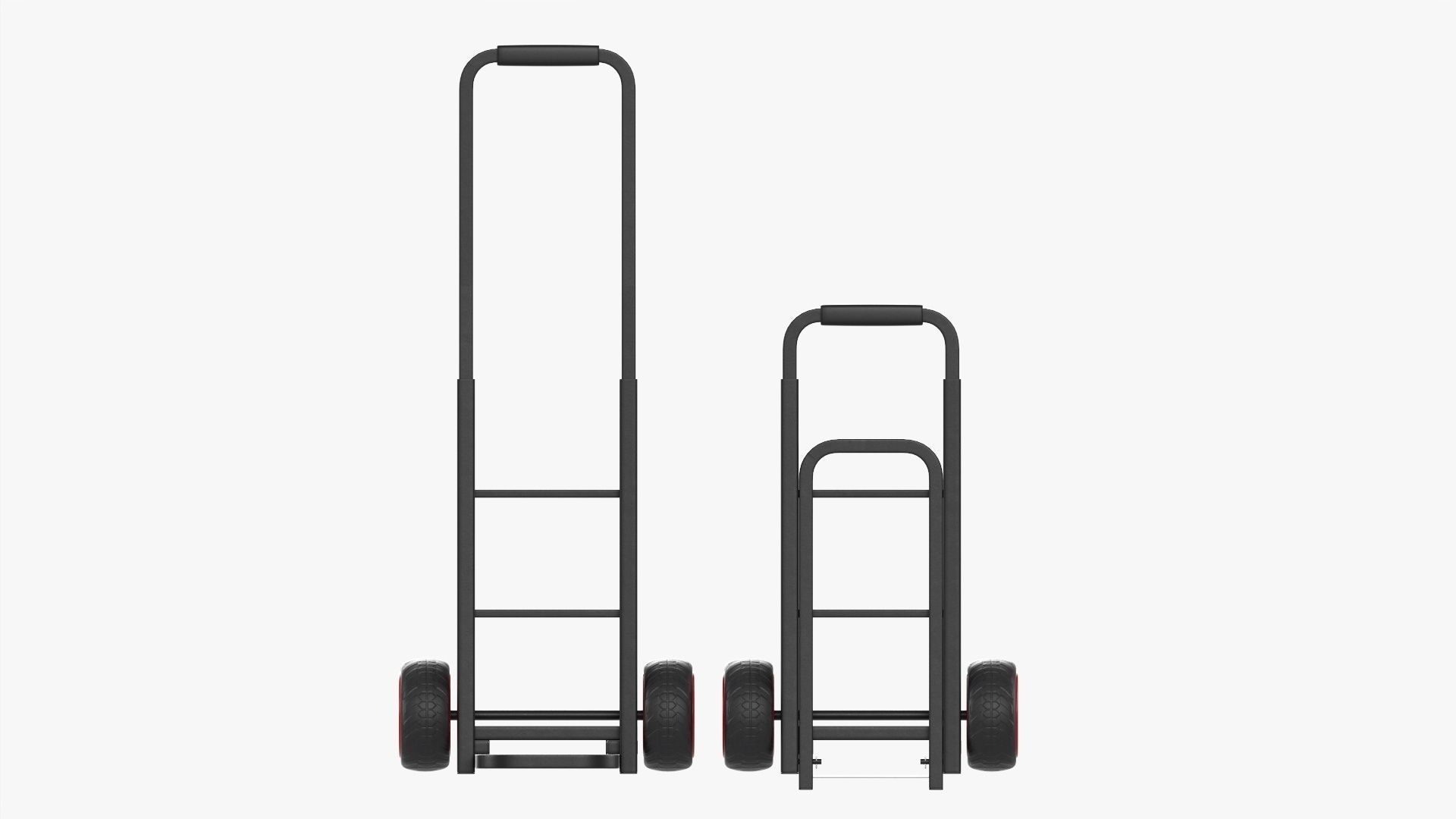 Transporting cart foldable 3D model_4