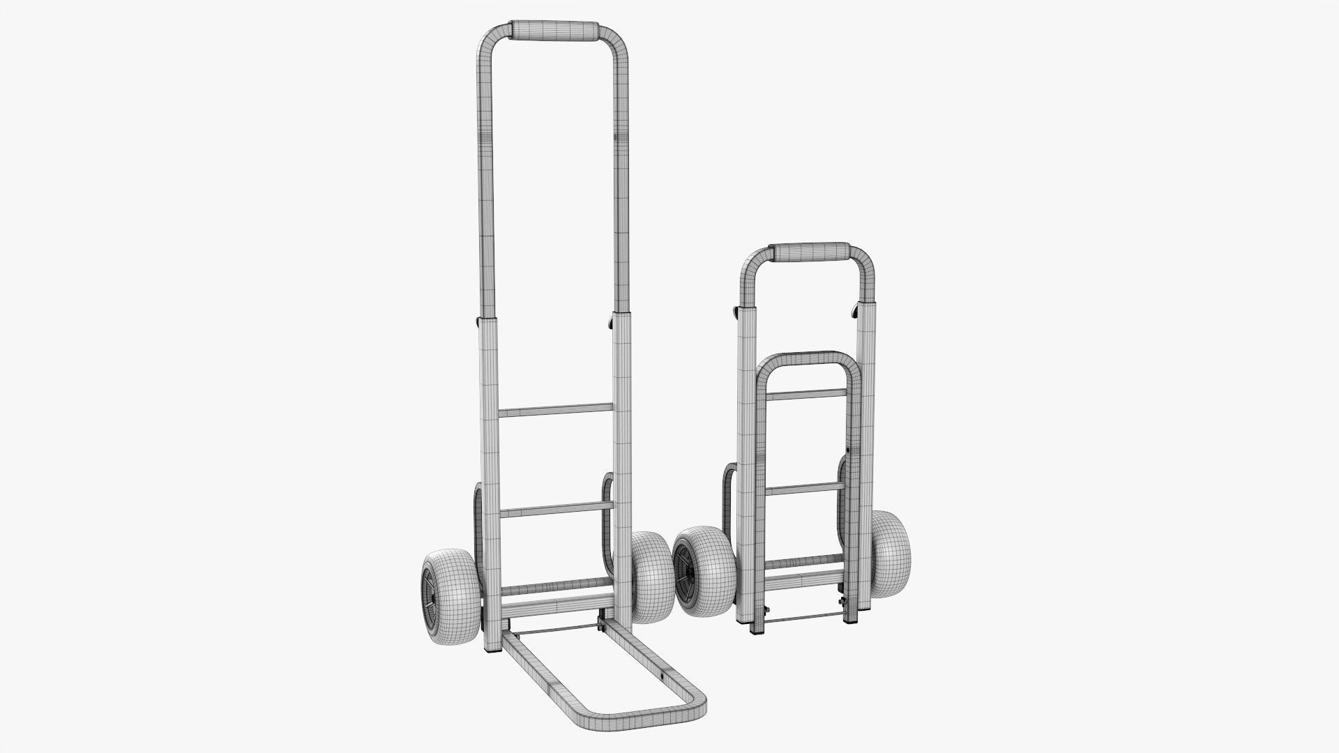 Transporting cart foldable 3D model_6