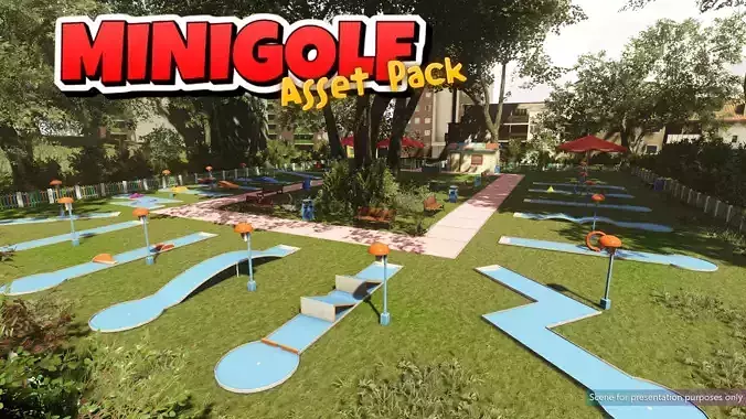Low-Poly Minigolf Pack Low-poly 3D model