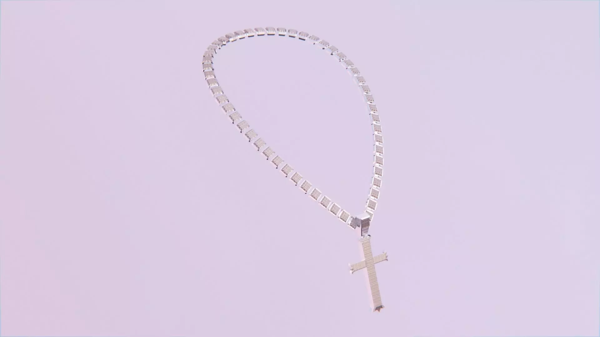 Big Cross Necklace Low-poly 3D model