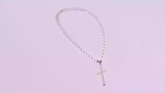 Big Cross Necklace Low-poly 3D model