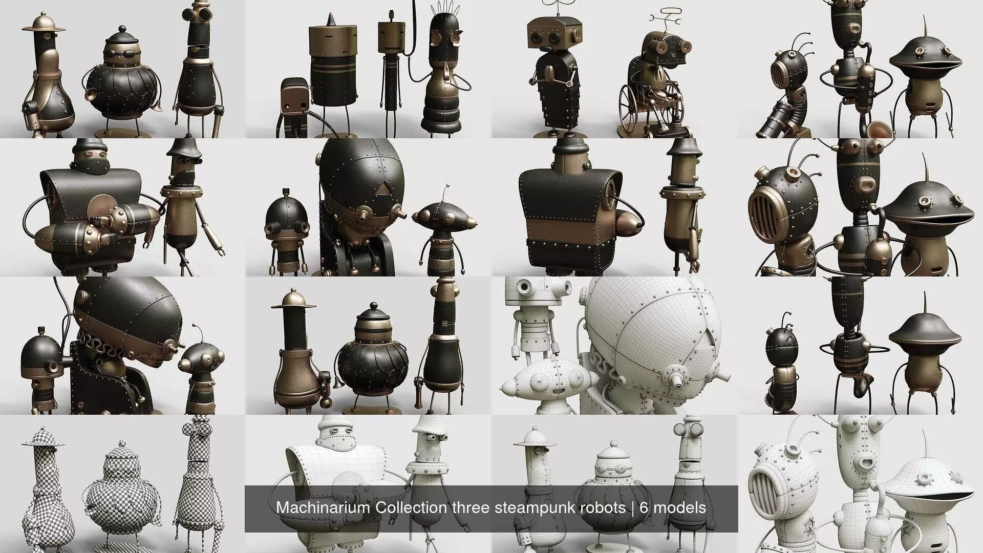 Machinarium Collection three steampunk robots _0