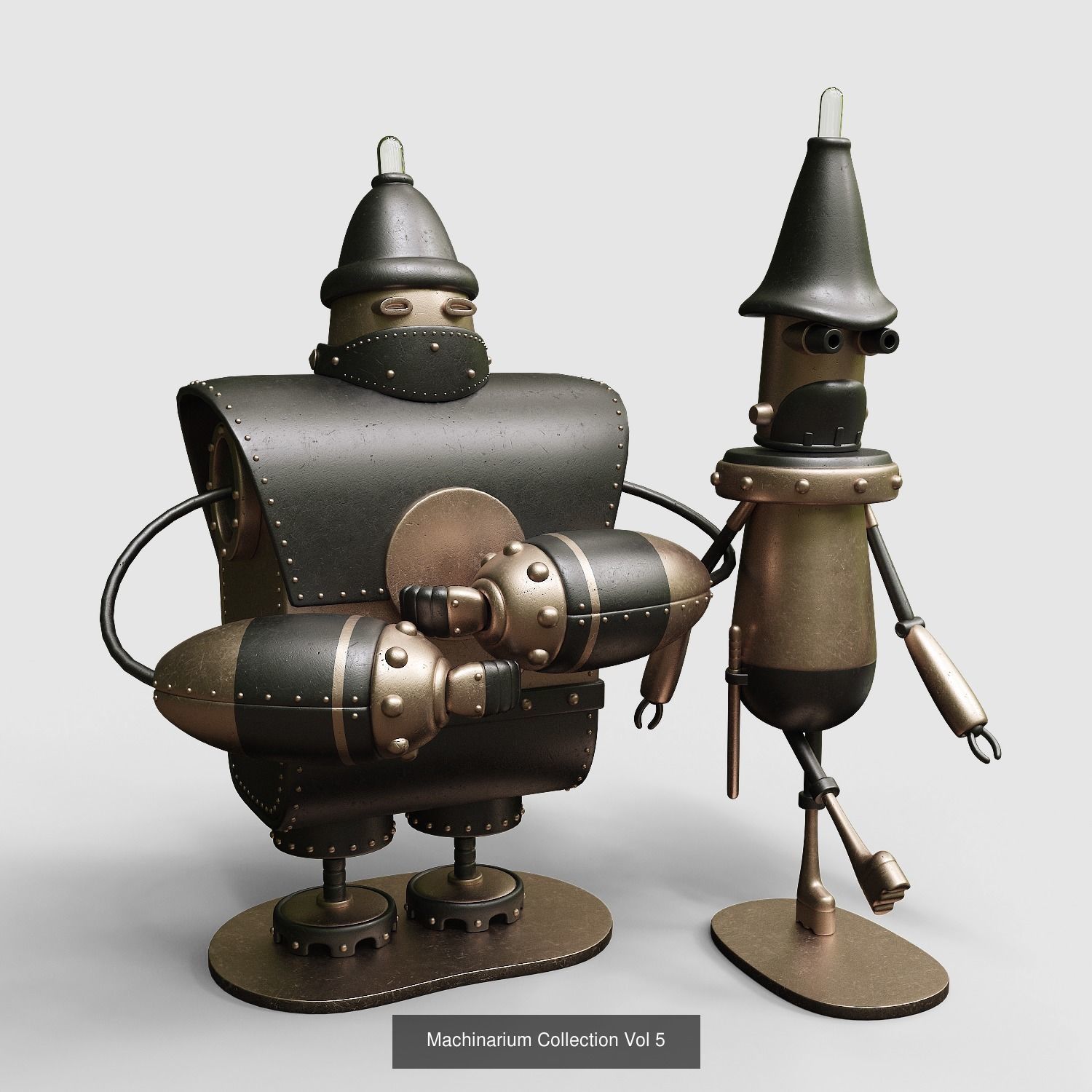 Machinarium Collection three steampunk robots _6