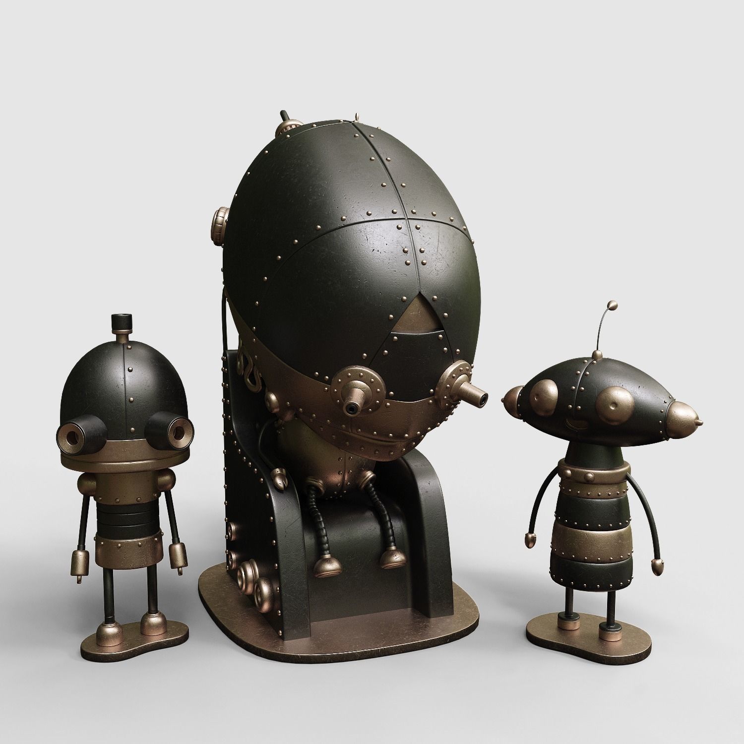 Machinarium Collection three steampunk robots _1