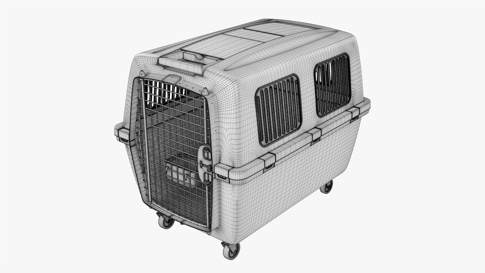 Large travel pet carrier 3D model_7