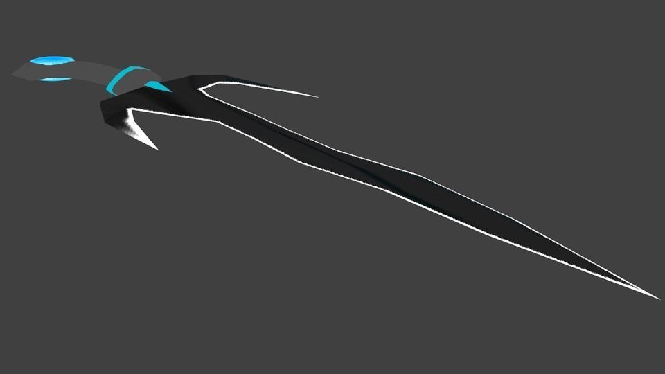Kerisai-3 sword Low-poly 3D model_1