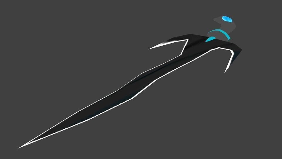 Kerisai-3 sword Low-poly 3D model_2