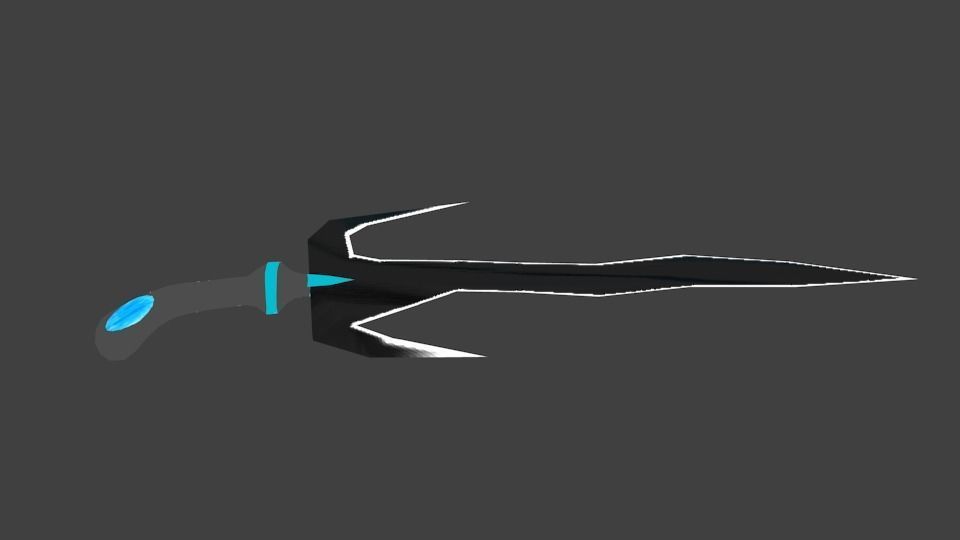 Kerisai-3 sword Low-poly 3D model_5