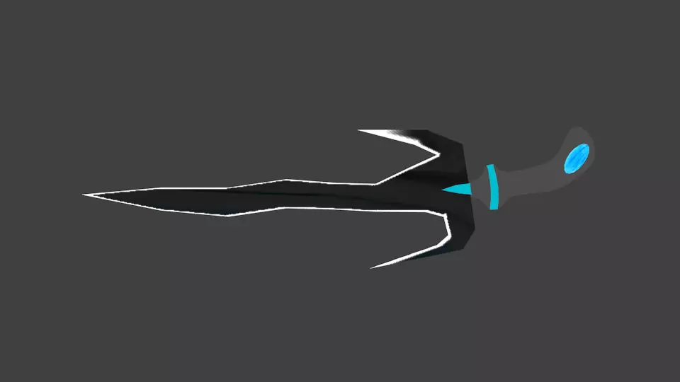 Kerisai-3 sword Low-poly 3D model_0