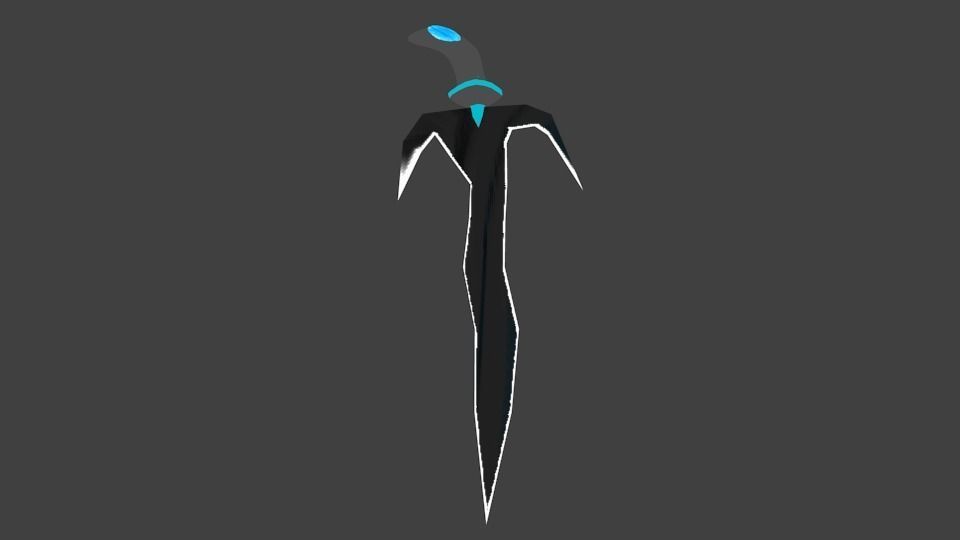 Kerisai-3 sword Low-poly 3D model_8