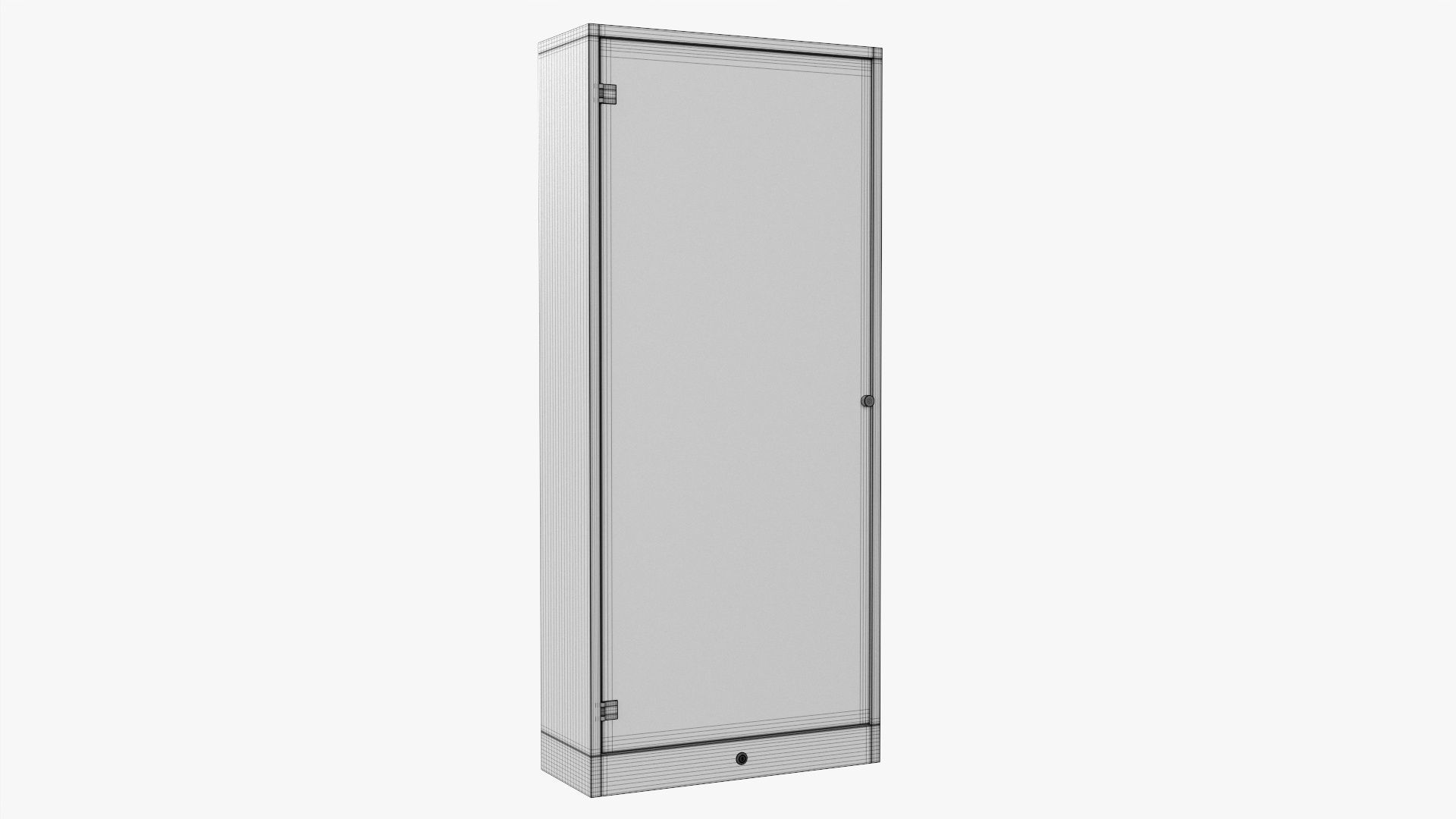 Guitar display cabinet with dreadnought guitar 3D model_16