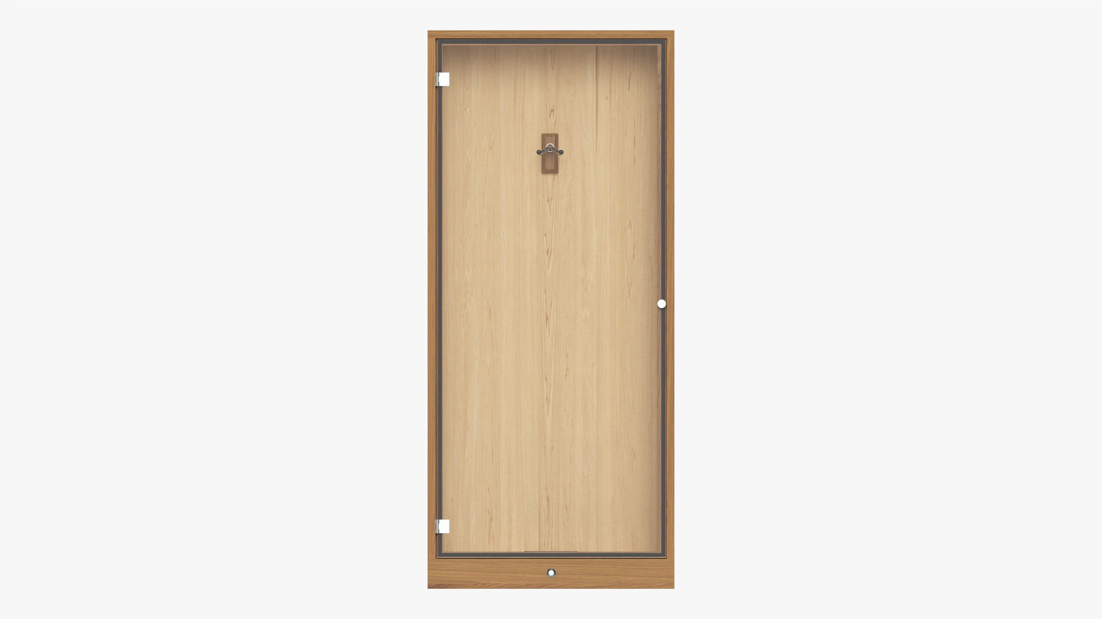 Guitar display cabinet with dreadnought guitar 3D model_6