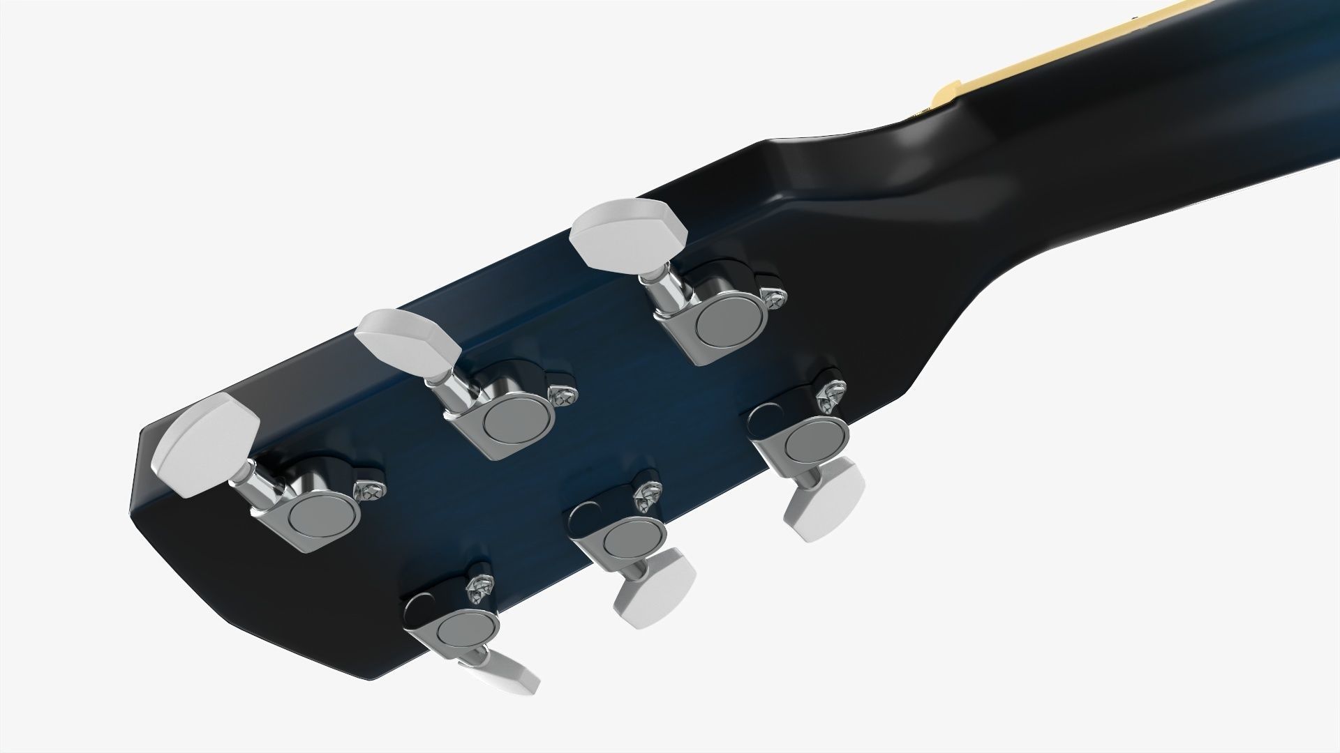 Guitar display cabinet with dreadnought guitar 3D model_13