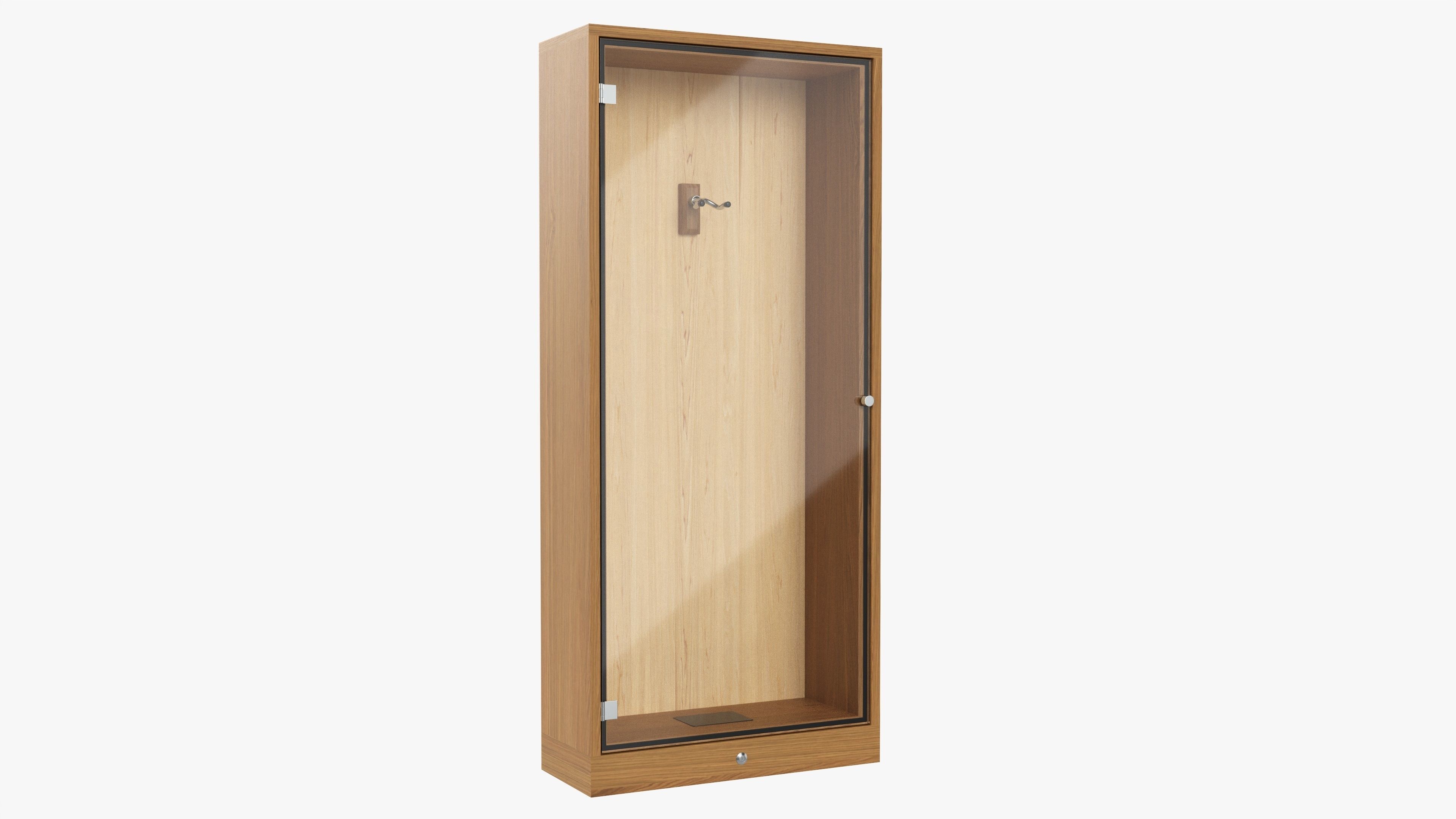 Guitar display cabinet with dreadnought guitar 3D model_3