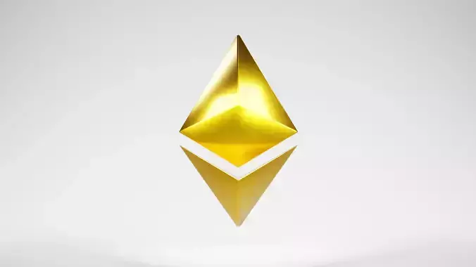 Ethereum Digital Currency Low-poly AR VR 3D model
