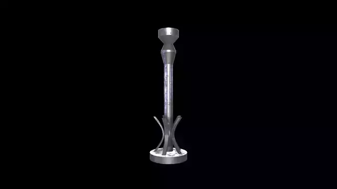 Old Candle Low-poly 3D model