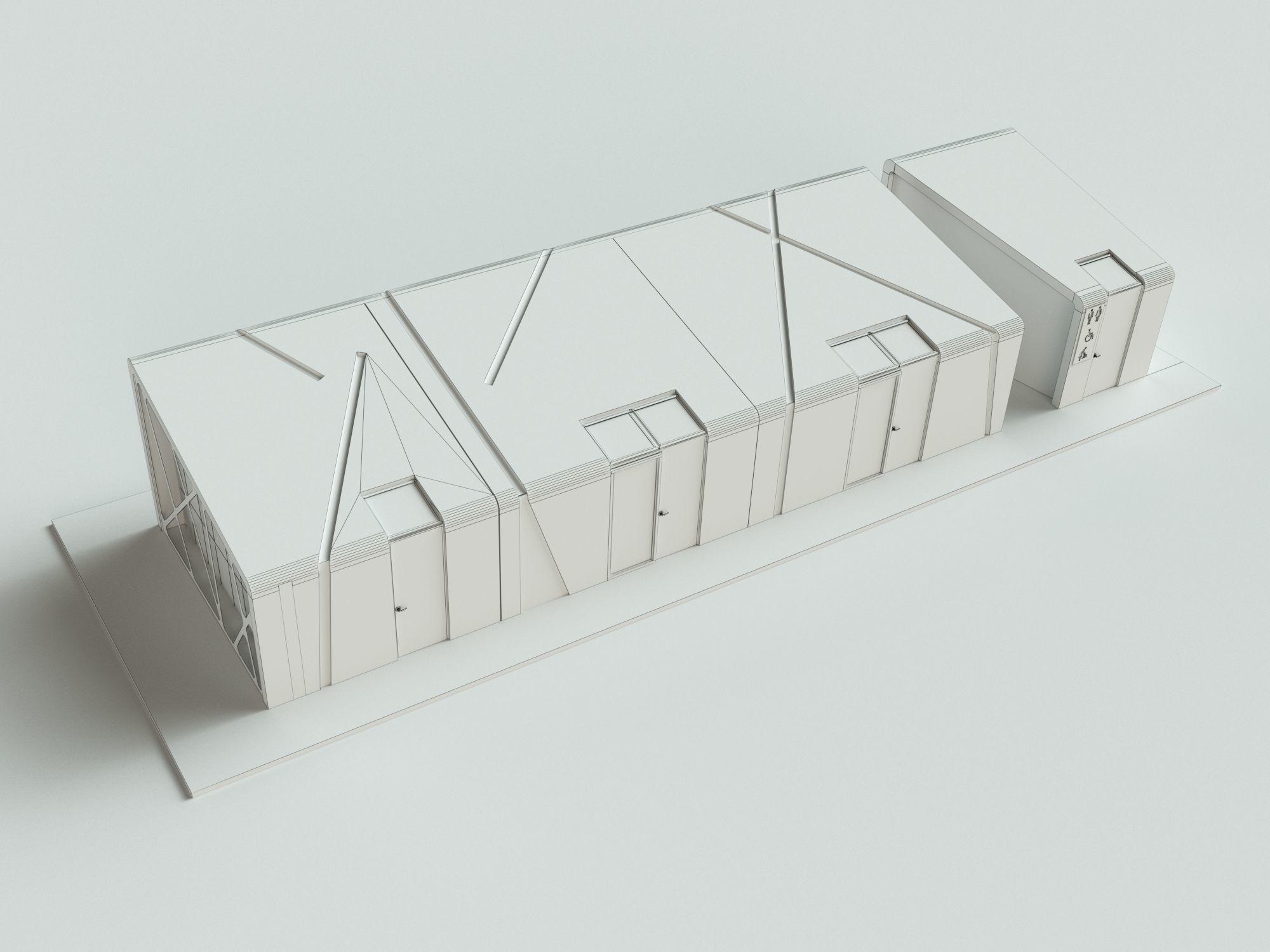 Mini-Mart  Shopping pavilion  3D model_5