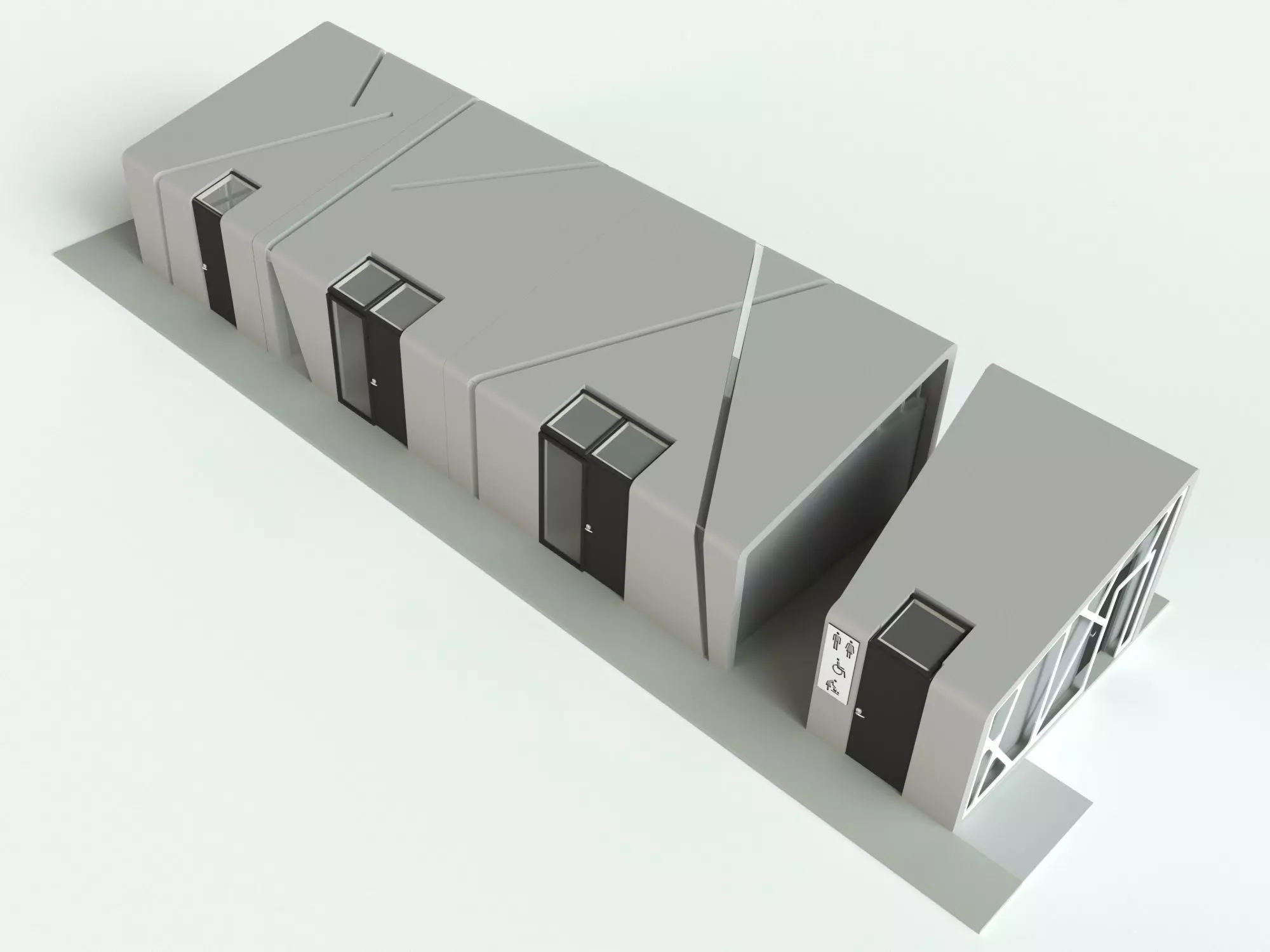 Mini-Mart  Shopping pavilion  3D model_0