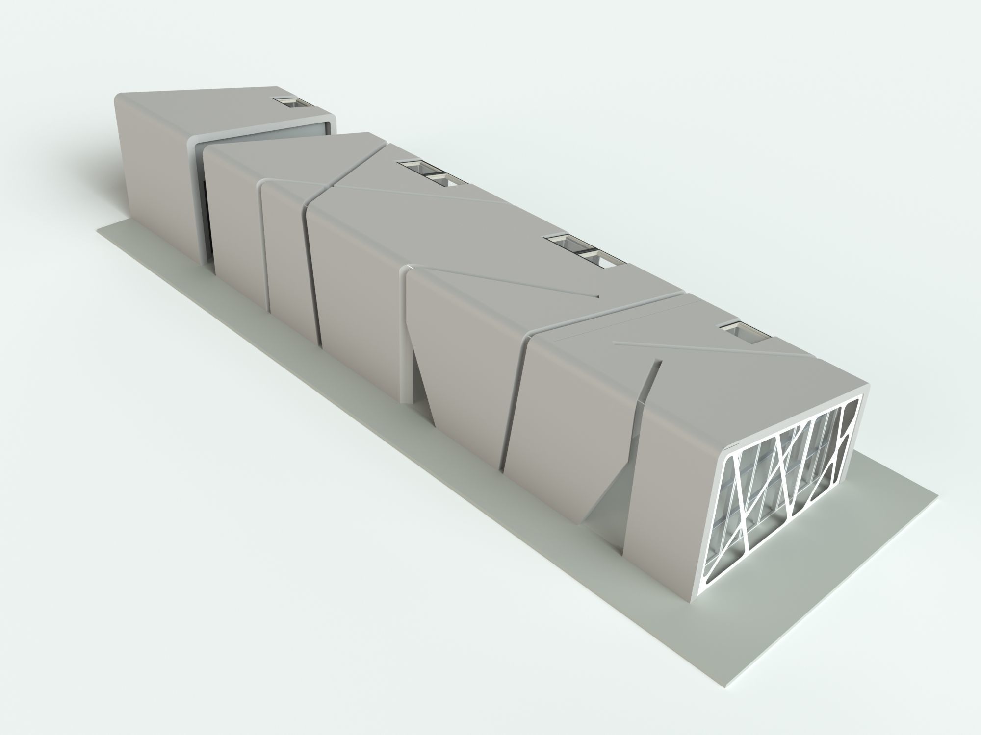 Mini-Mart  Shopping pavilion  3D model_3