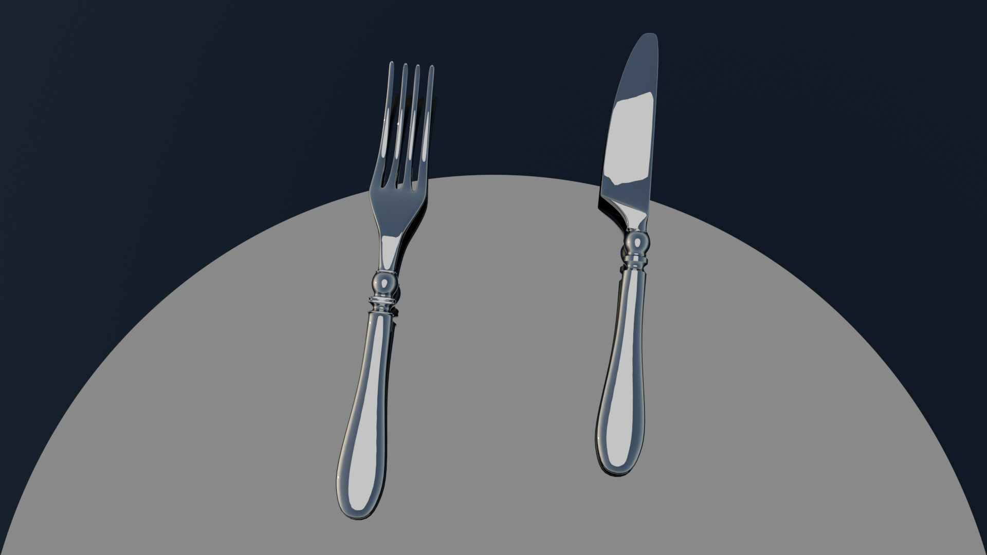 Fork and Knife 3D Model - Free High - Poly Cutlery Free 3D model_2