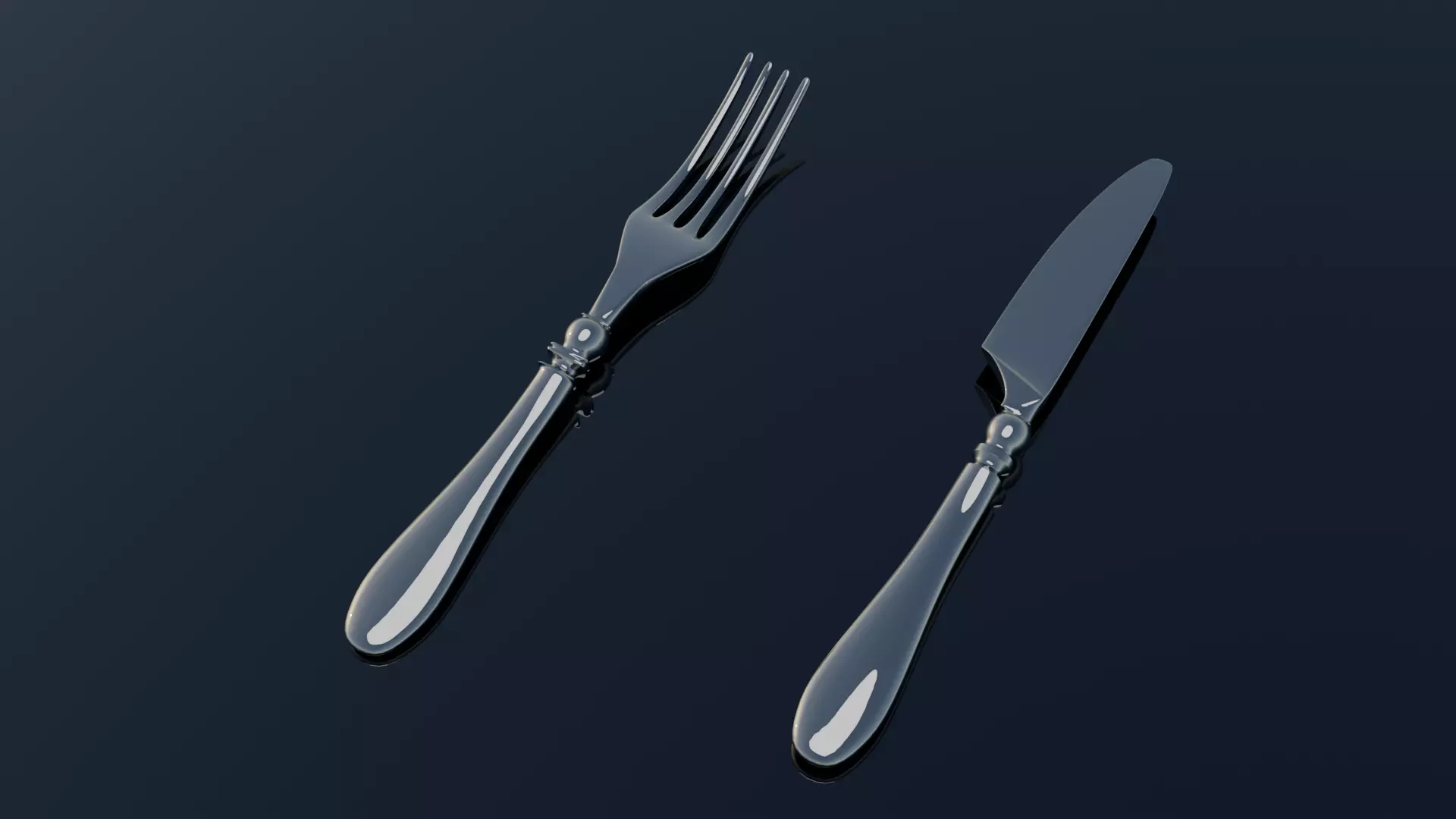Fork and Knife 3D Model - Free High - Poly Cutlery Free 3D model_0