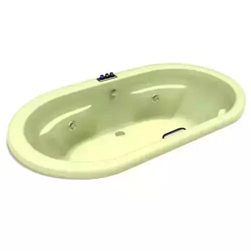 Beige Bathtub Whirlpool