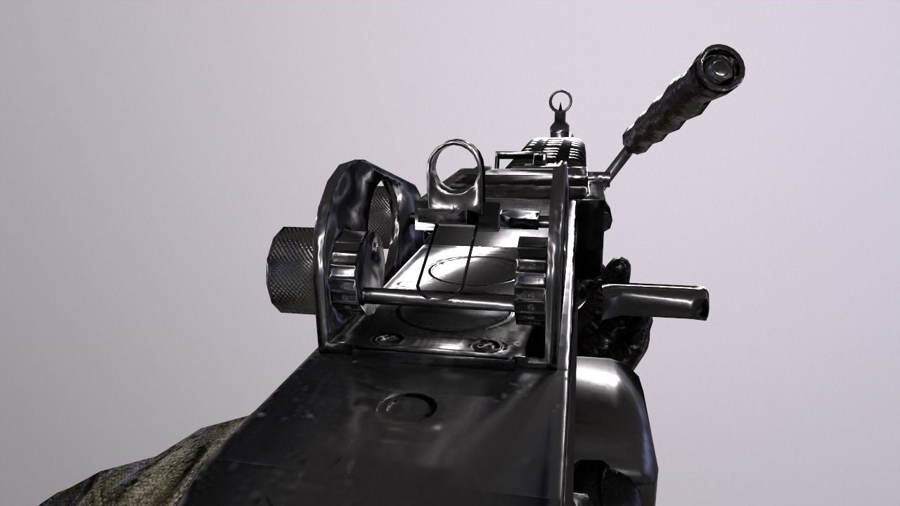 fps machine gun animations Low-poly 3D model_5