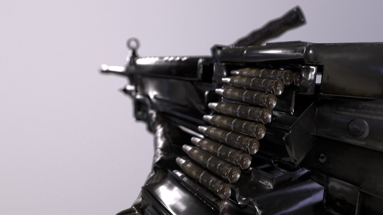  fps machine gun animations Low-poly 3D model_3