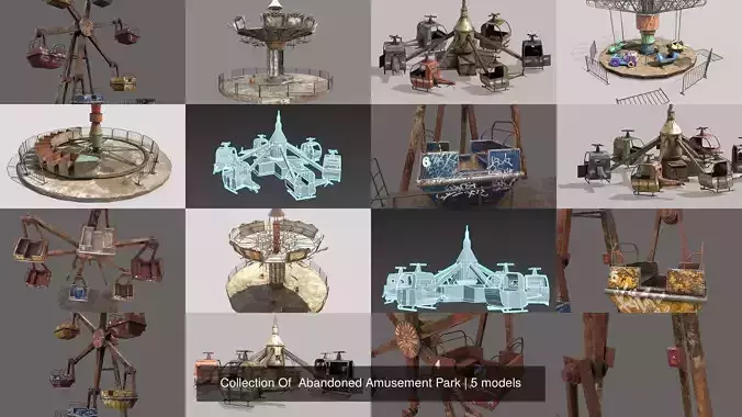 Collection Of  Abandoned Amusement Park 