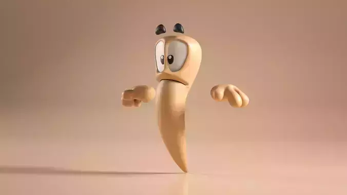 Worm - Worms Subdidivion-Ready Free low-poly 3D model