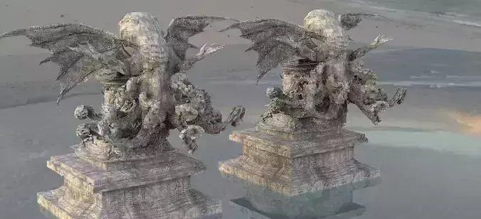 Cthulhu Statue with Stand Model