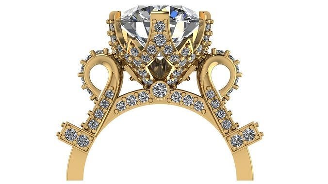Women Ring 13 stylish fashion women engement diamond ring 3D print model