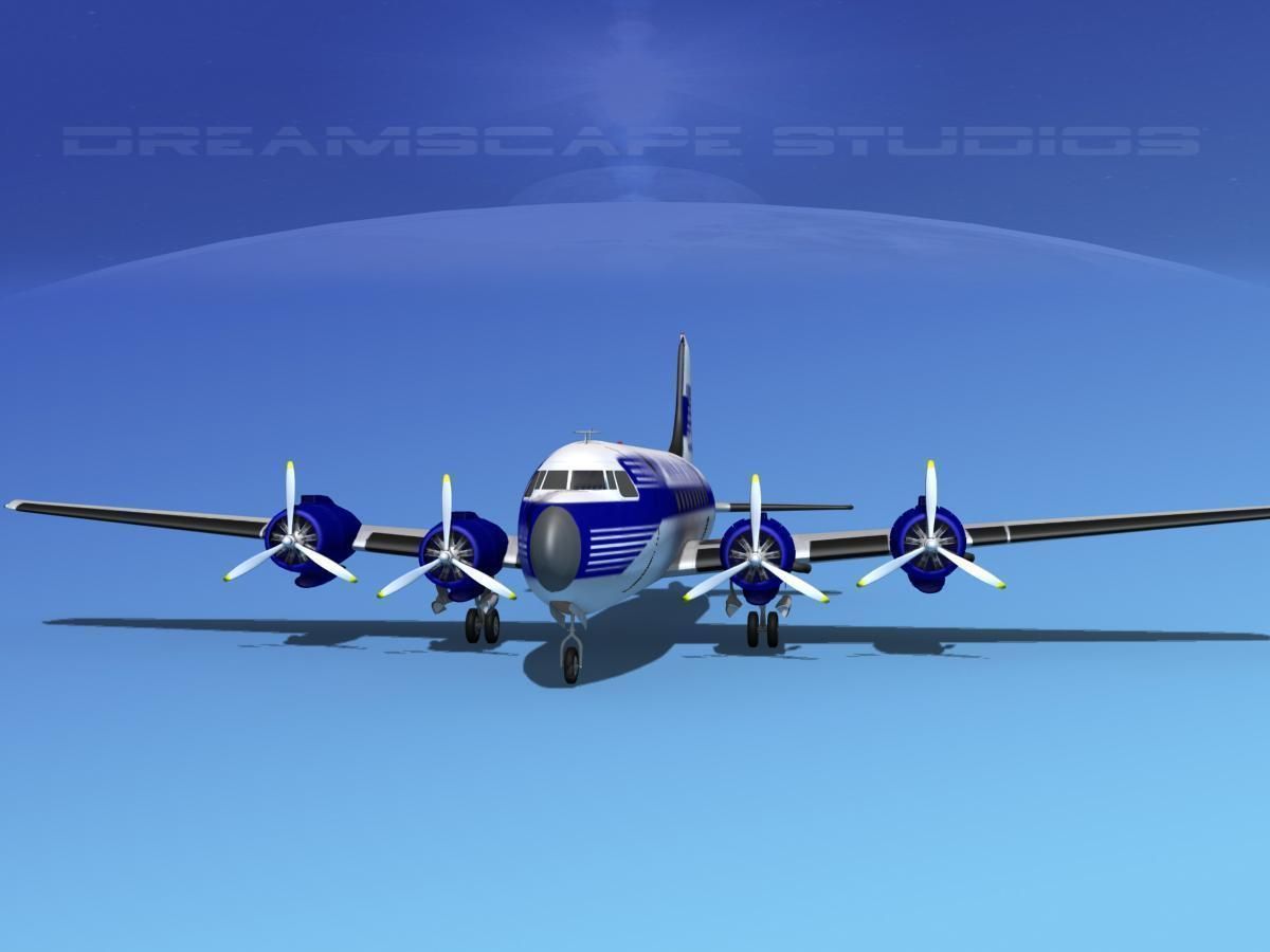 Douglas DC-4 Destin Air 3D model_1