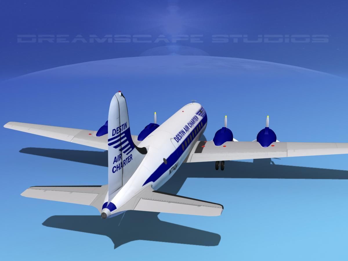 Douglas DC-4 Destin Air 3D model_6