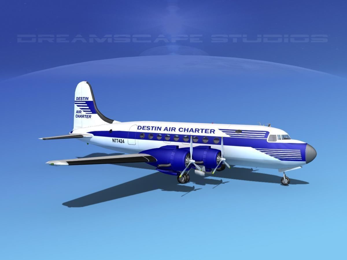Douglas DC-4 Destin Air 3D model_3