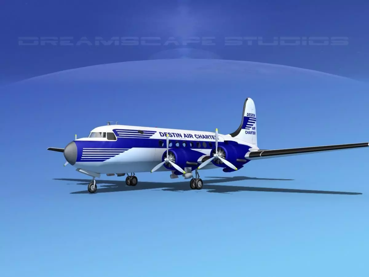 Douglas DC-4 Destin Air 3D model_0