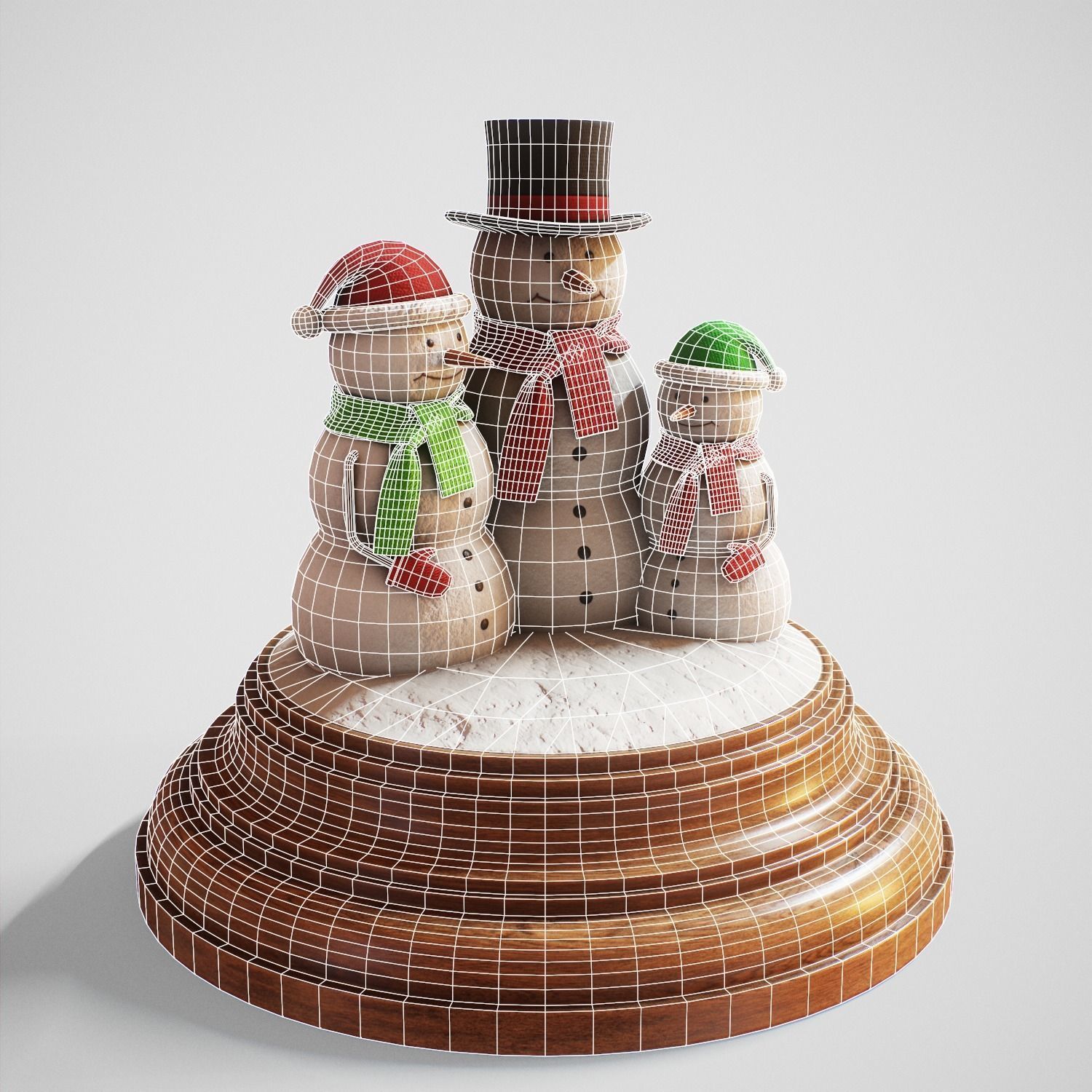 Christmas Snow Globe Low-poly 3D model_8