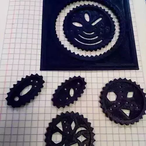 SPIROGRAPH circular cutout 3D print model