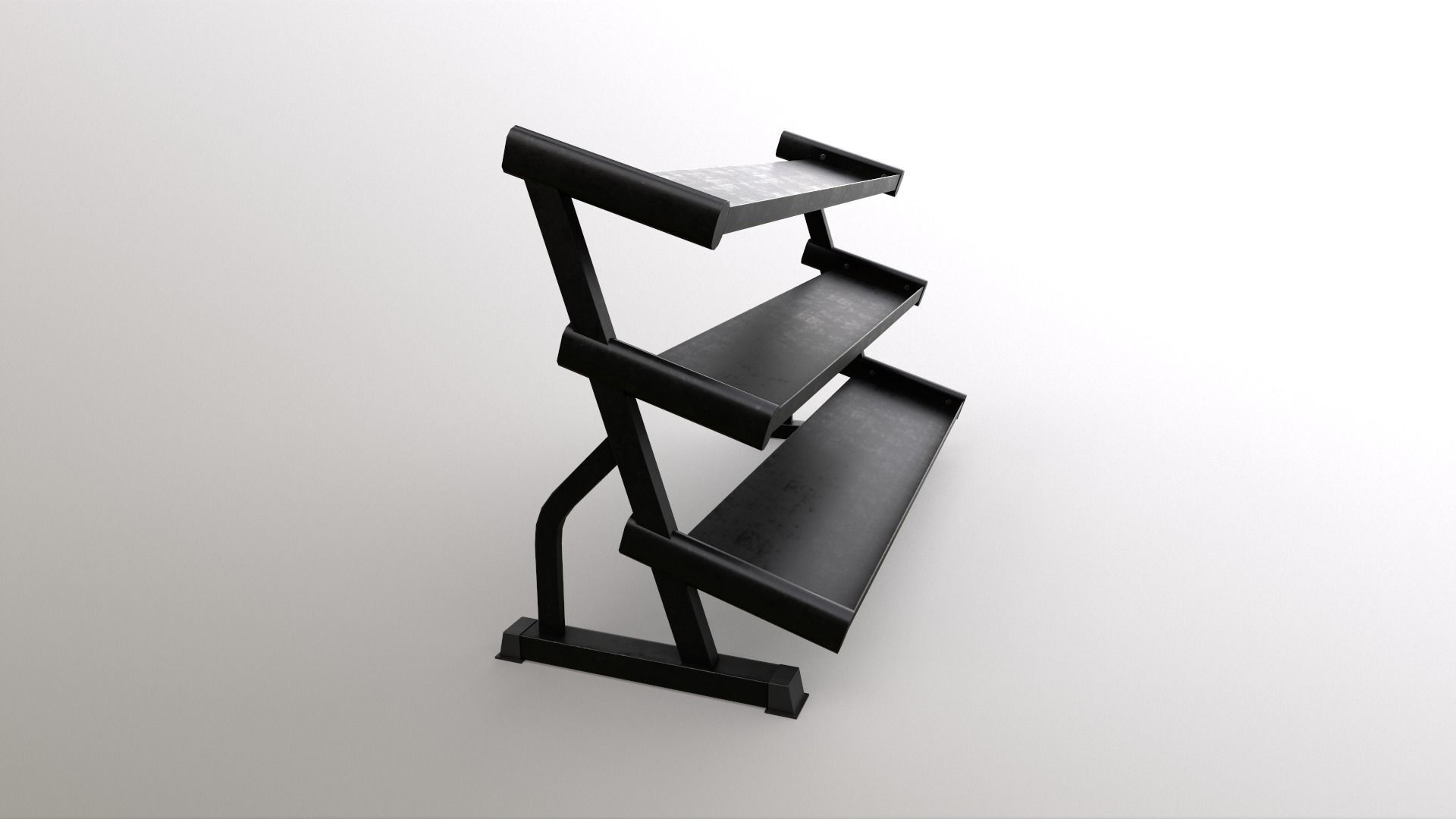 PBR Dumbbell Rack A Low-poly 3D model_6