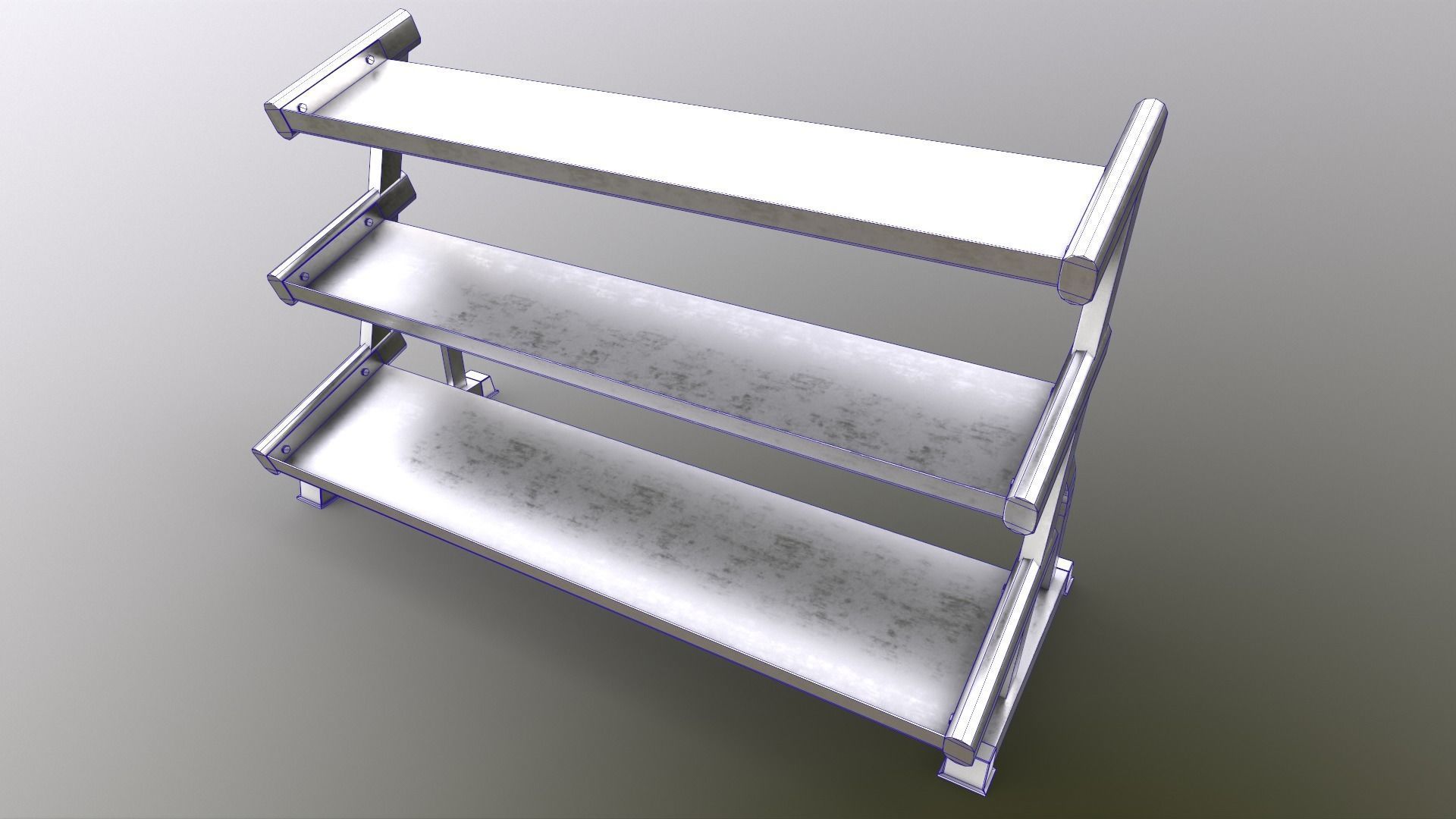 PBR Dumbbell Rack A Low-poly 3D model_17