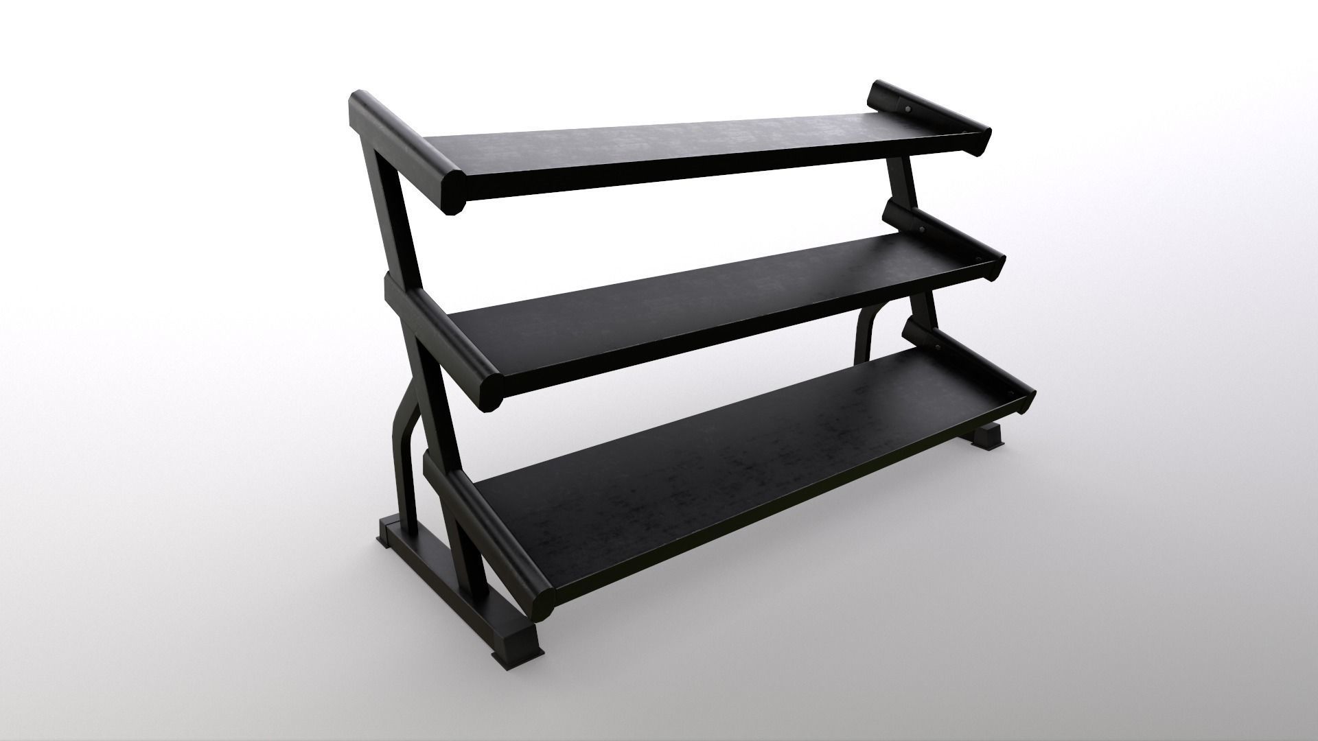 PBR Dumbbell Rack A Low-poly 3D model_2