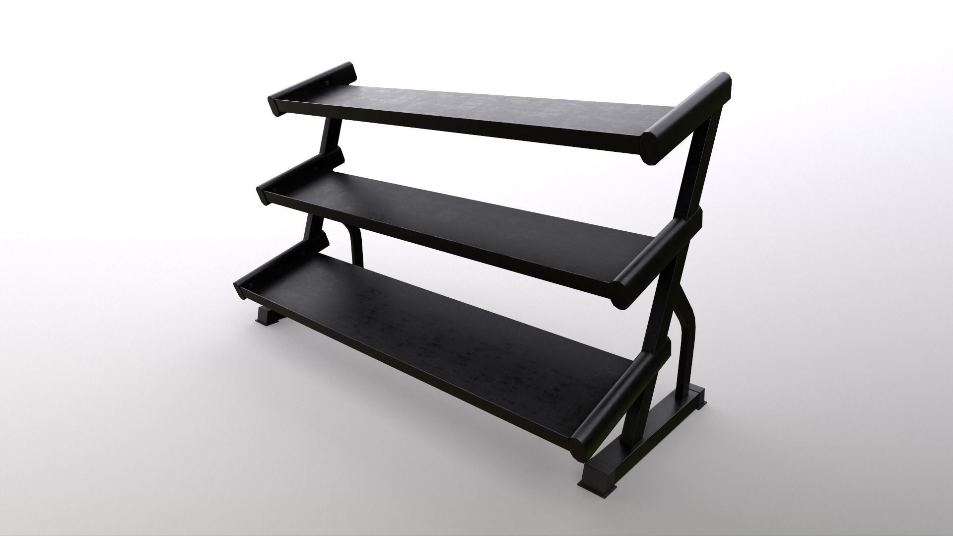 PBR Dumbbell Rack A Low-poly 3D model_3
