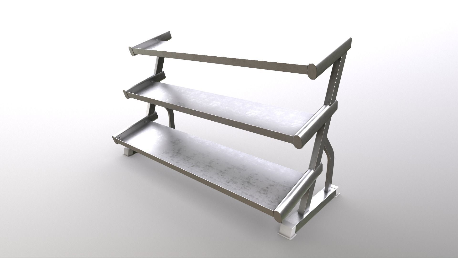 PBR Dumbbell Rack A Low-poly 3D model_9