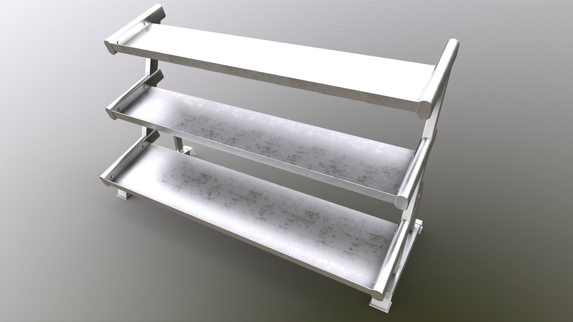 PBR Dumbbell Rack A Low-poly 3D model_11