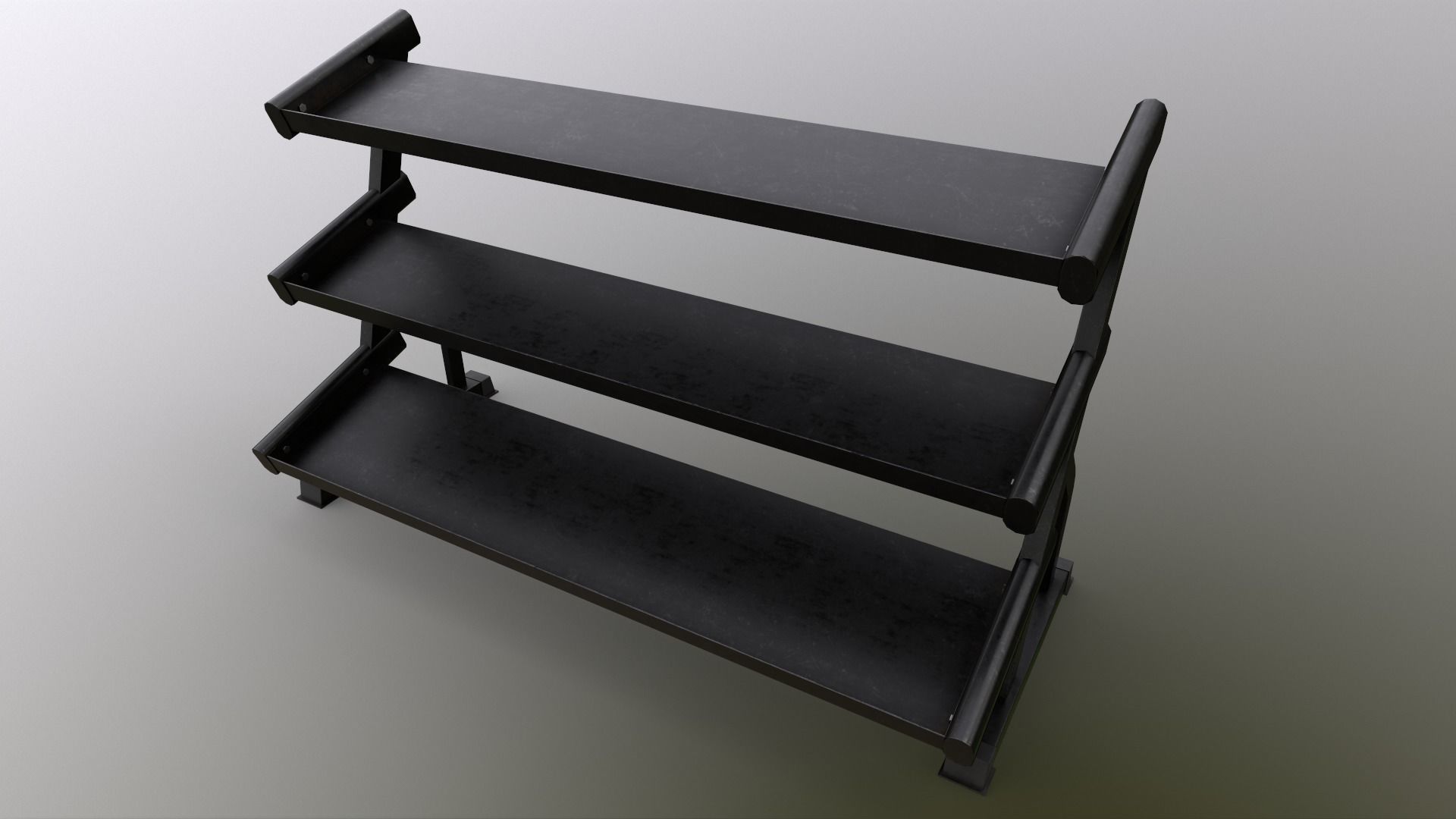 PBR Dumbbell Rack A Low-poly 3D model_5