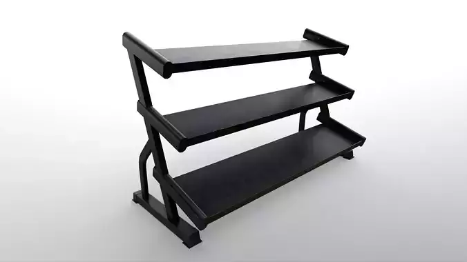 PBR Dumbbell Rack A Low-poly 3D model