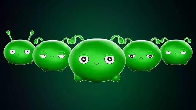 MoonCake Character Rig 3D model