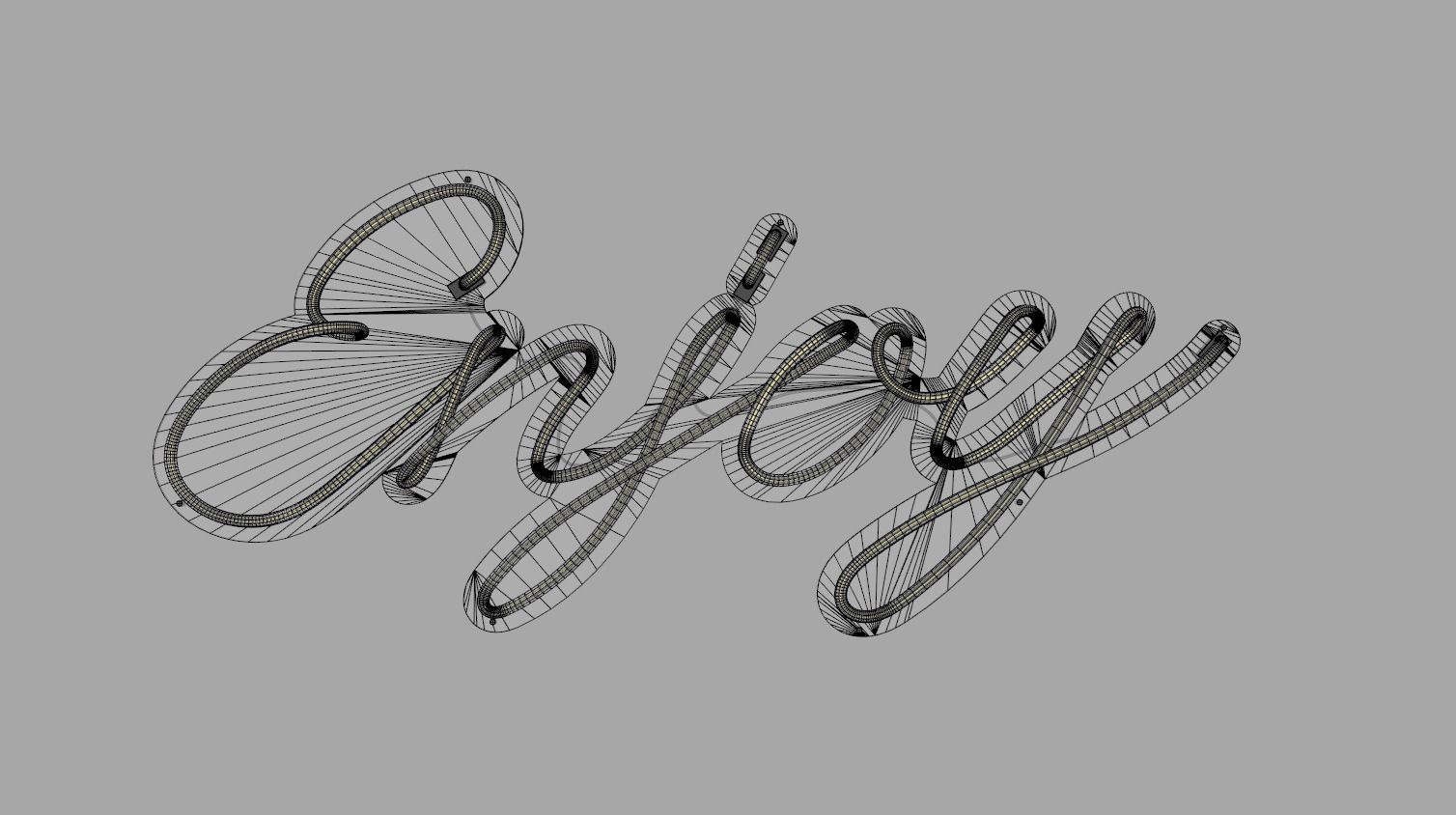 Enjoy - Neon Sign 3D model_6